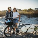 Yuba Cargo Bikes Surfboard Rack Spicy Curry Beach Couple